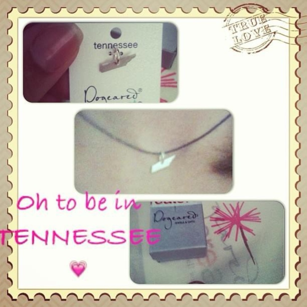 Sterling Silver Tennessee State Necklace Charm